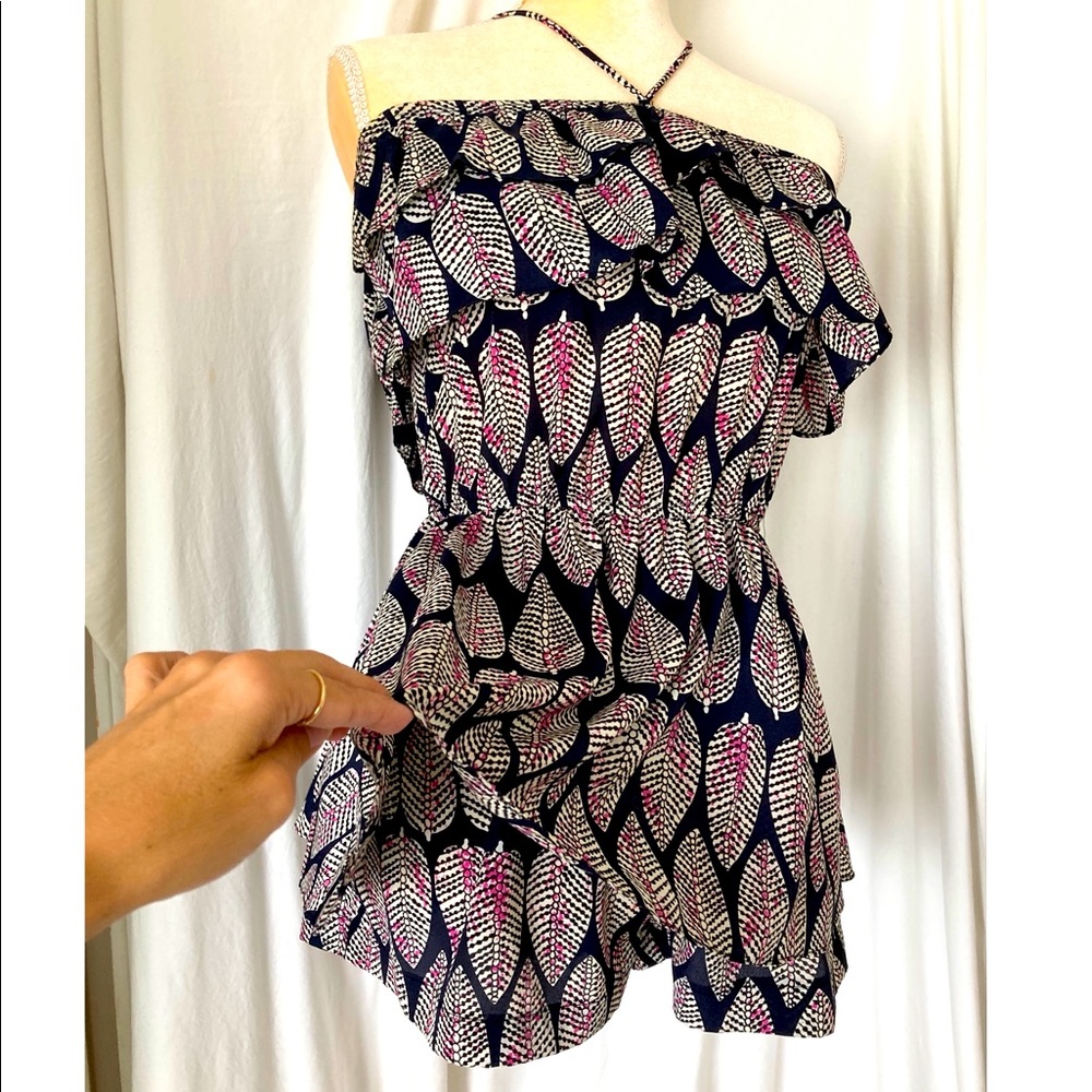 Bandeau Playsuit Romper with a Flounce Skirt